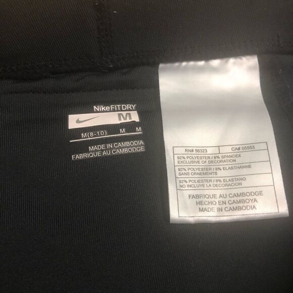 Nike running cropped Capri leggings Dri fit Black women’s M 8/10 - Picture 5 of 9